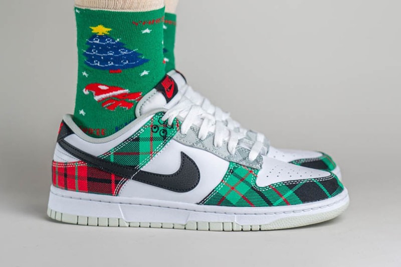 Nike Dunk Low Plaid Christmas Sneakers Images Release Info
