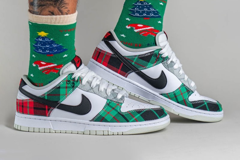 Nike Dunk Low Plaid Christmas Sneakers Images Release Info