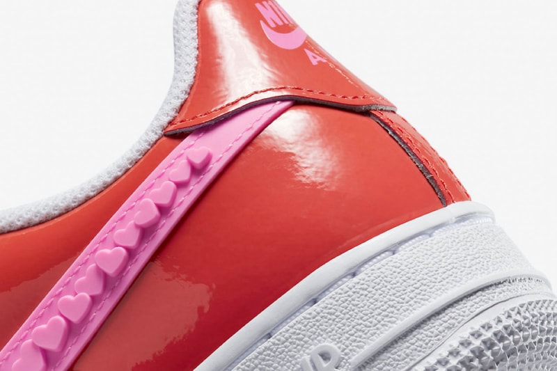 nike air force 1 low valentine's day pink red shoe sneaker