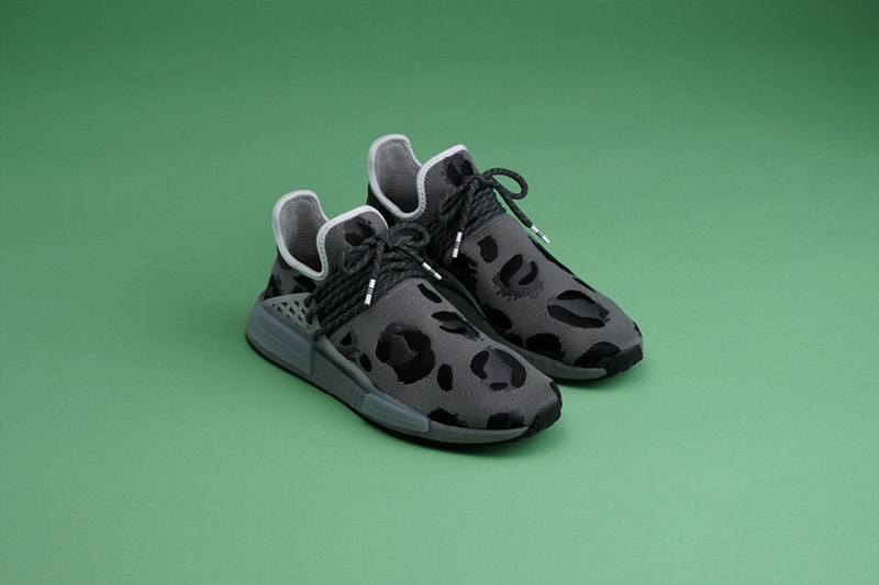 Pharrell Williams adidas Originals Hu NMD Animal Print Grey Collaboration Release