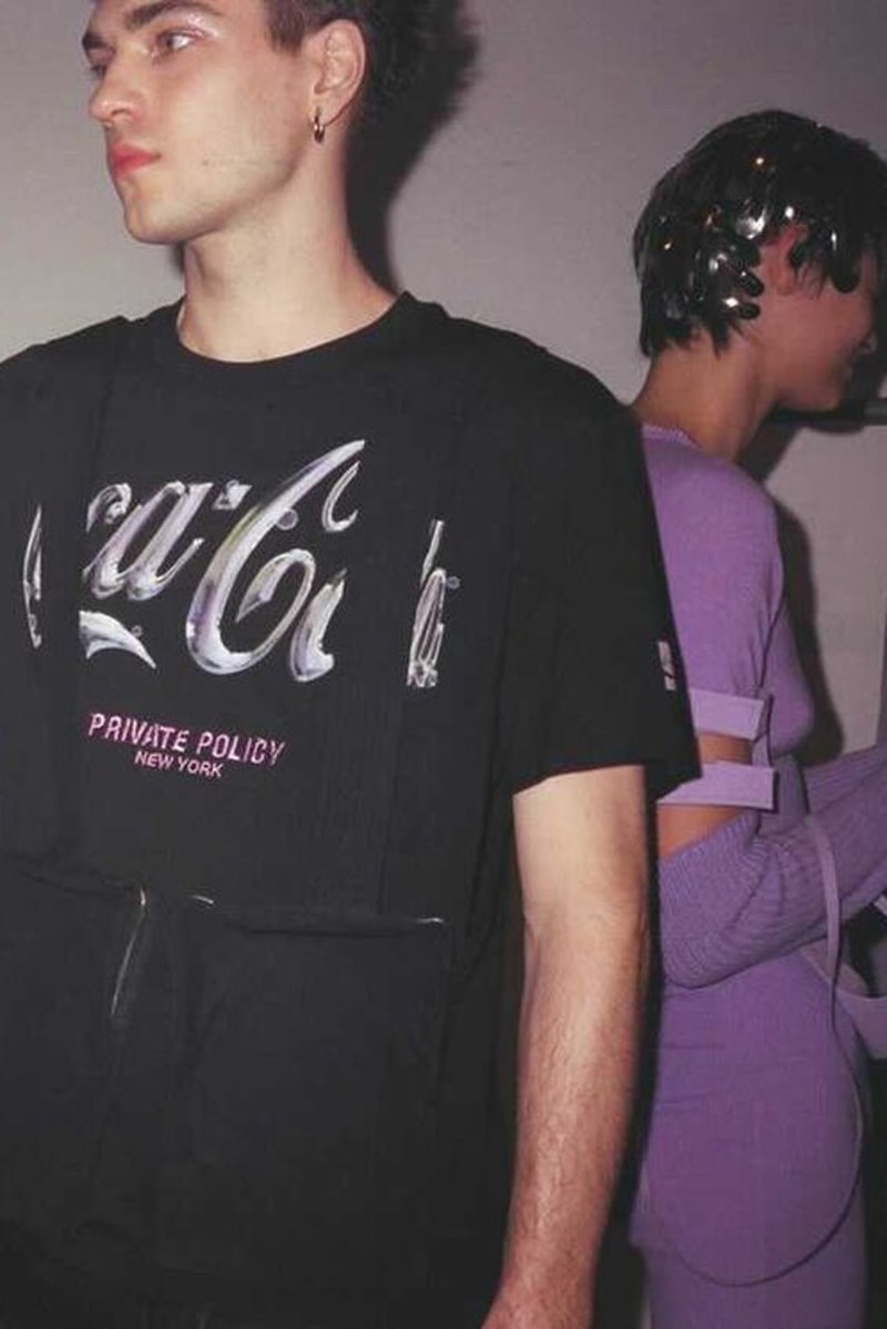 coca-cola private policy new york fall winter 2022 sporty mini capsule collaboration sherpa vests technical vests graphic t-shirts