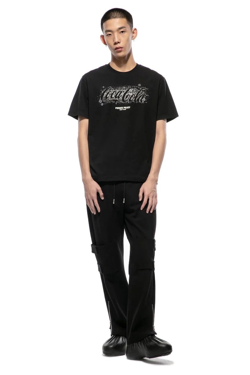 coca-cola private policy new york fall winter 2022 sporty mini capsule collaboration sherpa vests technical vests graphic t-shirts