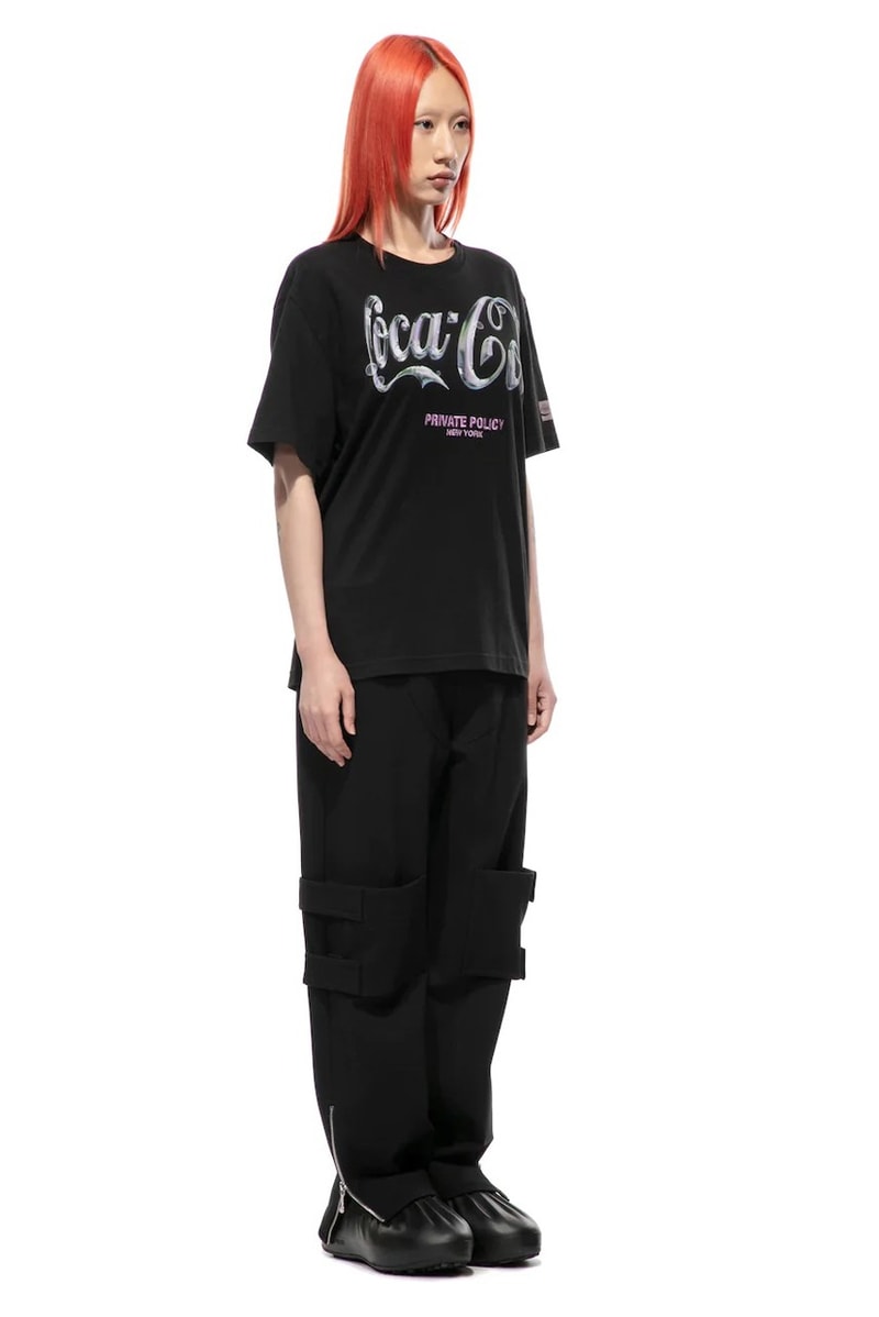 coca-cola private policy new york fall winter 2022 sporty mini capsule collaboration sherpa vests technical vests graphic t-shirts