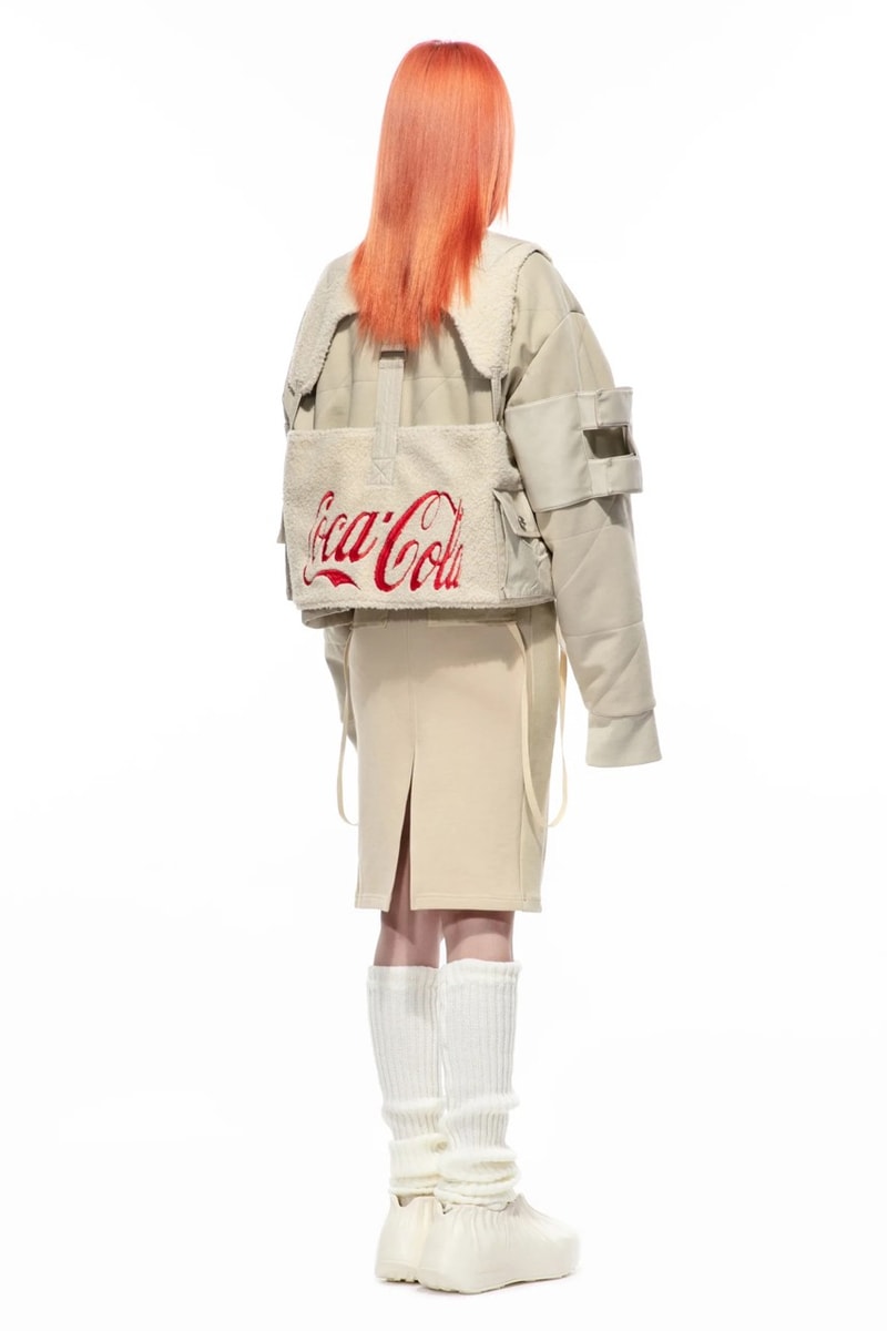 coca-cola private policy new york fall winter 2022 sporty mini capsule collaboration sherpa vests technical vests graphic t-shirts