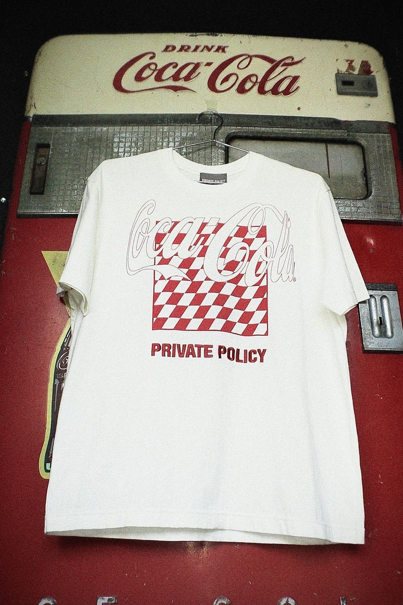 coca-cola private policy new york fall winter 2022 sporty mini capsule collaboration sherpa vests technical vests graphic t-shirts