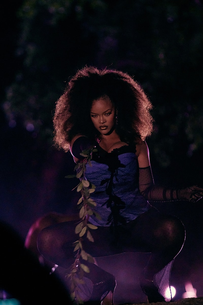 rihanna outfit lingerie savage fenty makeup 