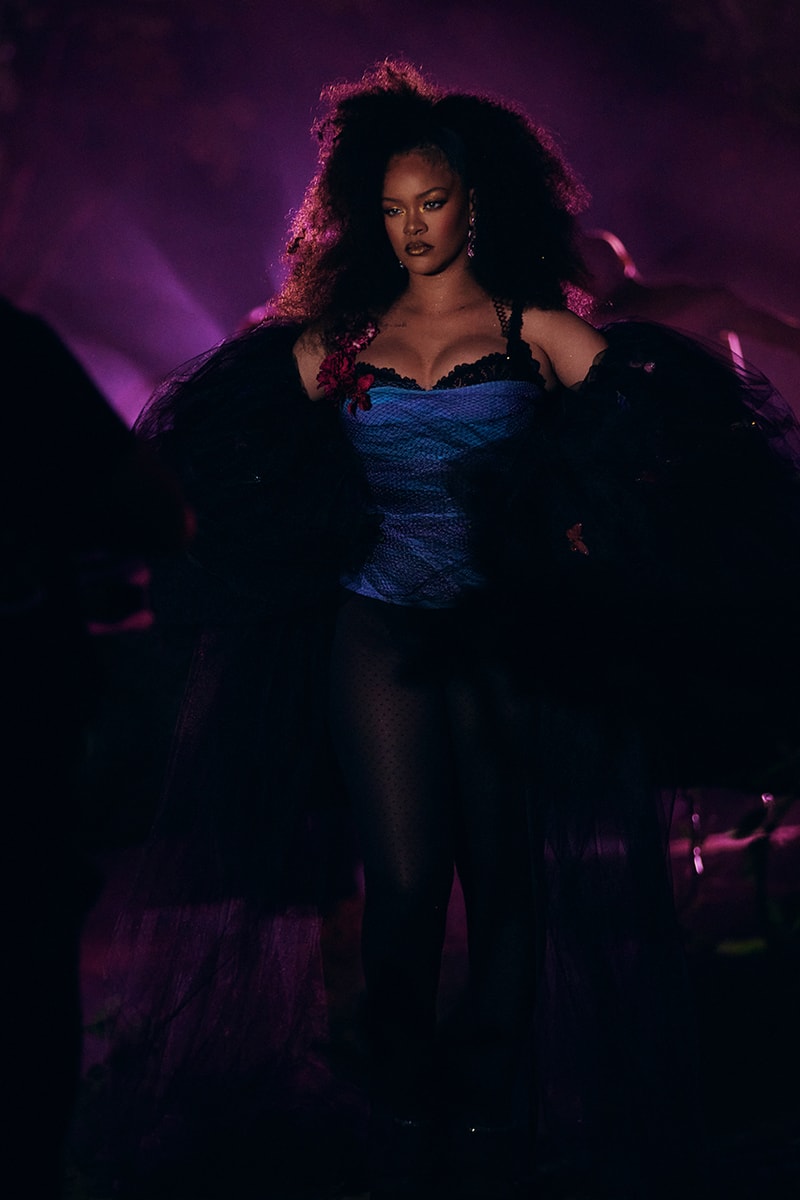 rihanna outfit lingerie savage fenty makeup 