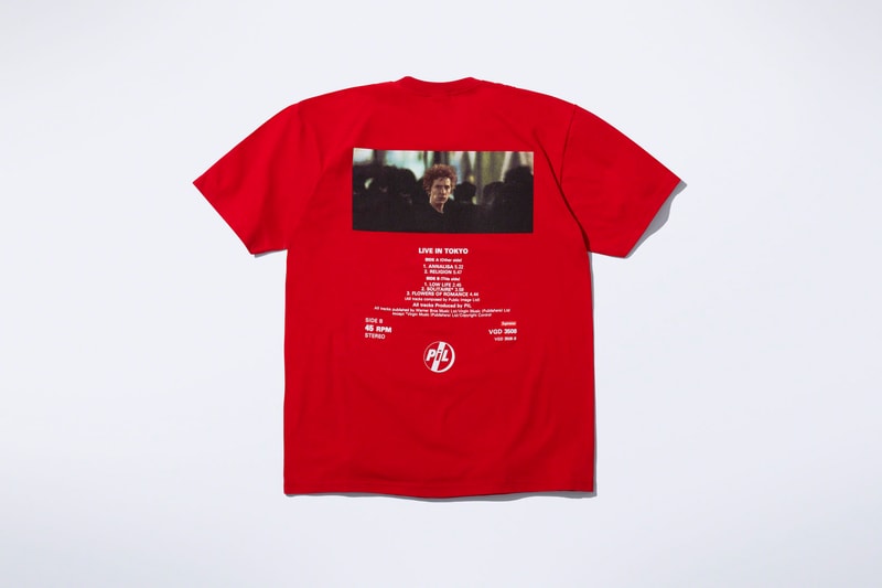 Supreme Public Image Ltd Punk Band Collaboration John Lydon Release Images
