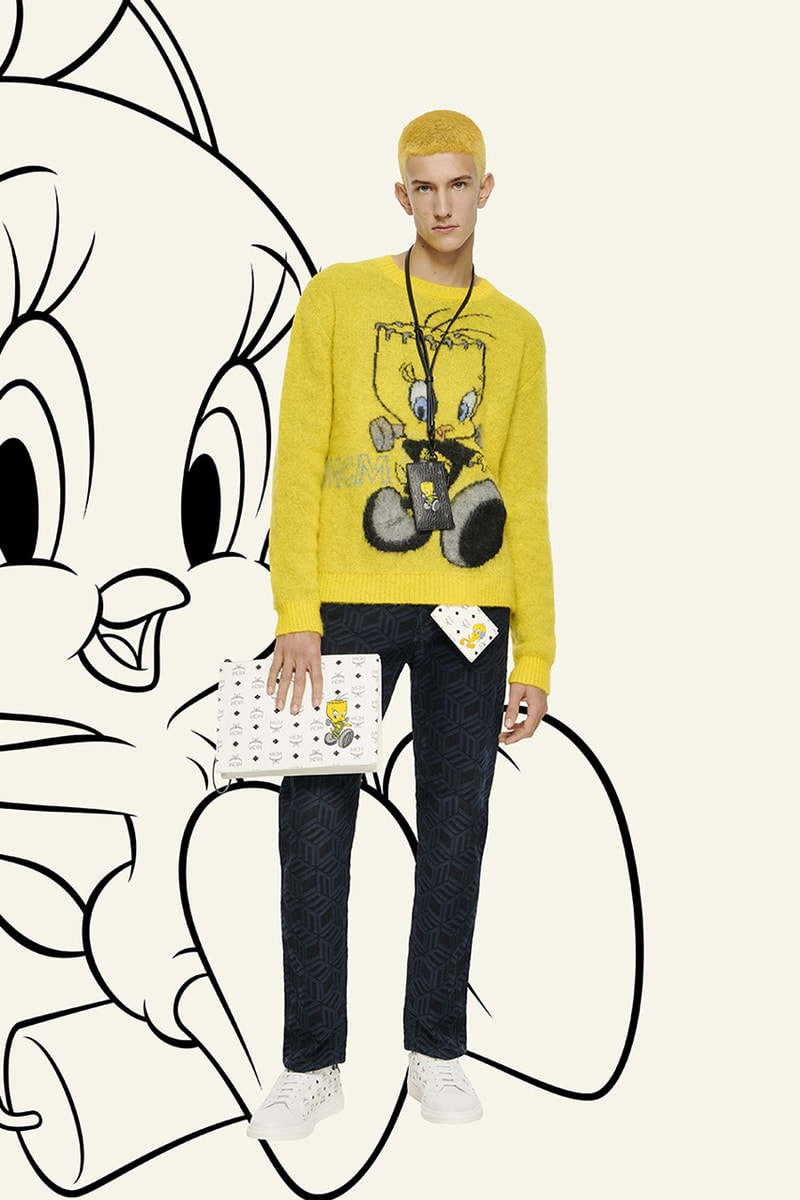 looney tunes mcm tweety bird animation children cartoons collectors items pop ups augmented reality collaboration hoodies t-shirts baseball caps sweaters