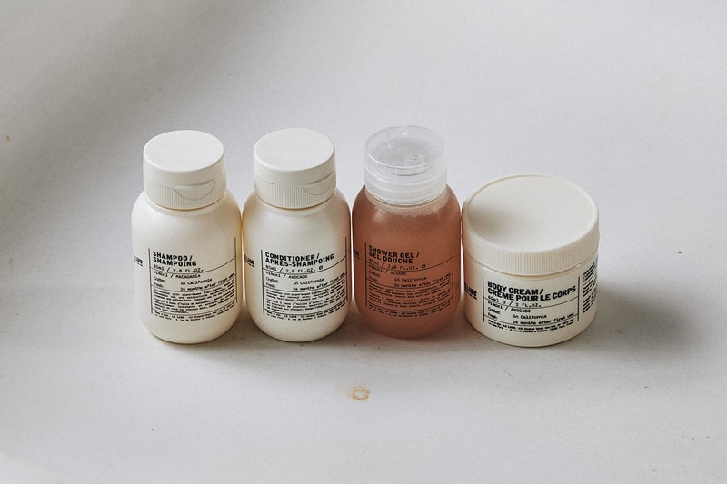  Le Labo Fragrances, New Travel Sets, Hinoki Body & Hair Travel Set, Le Labo Rose 31 and Santal 33 Body & Hair Travel Sets