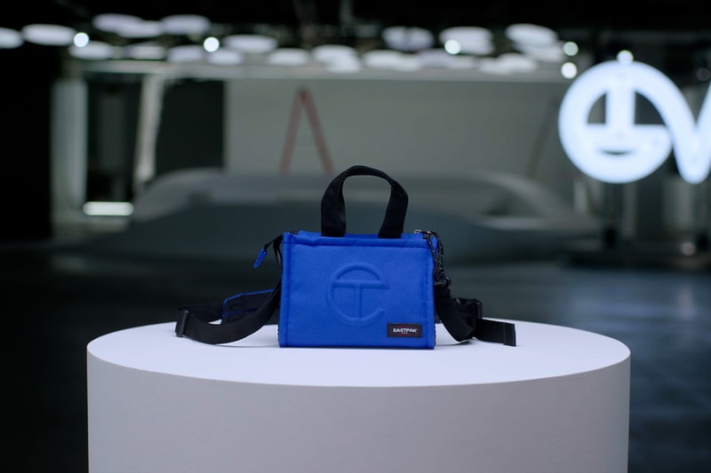 eastpak telfar collaboration collection shopper bag circle bag backpacks blue