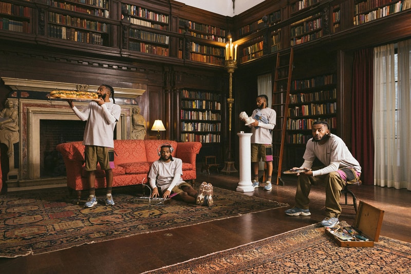 Aminé bodega boston new balance 9060 sneakers campaign collaboration apparel collection pullovers t-shirts pants shorts 