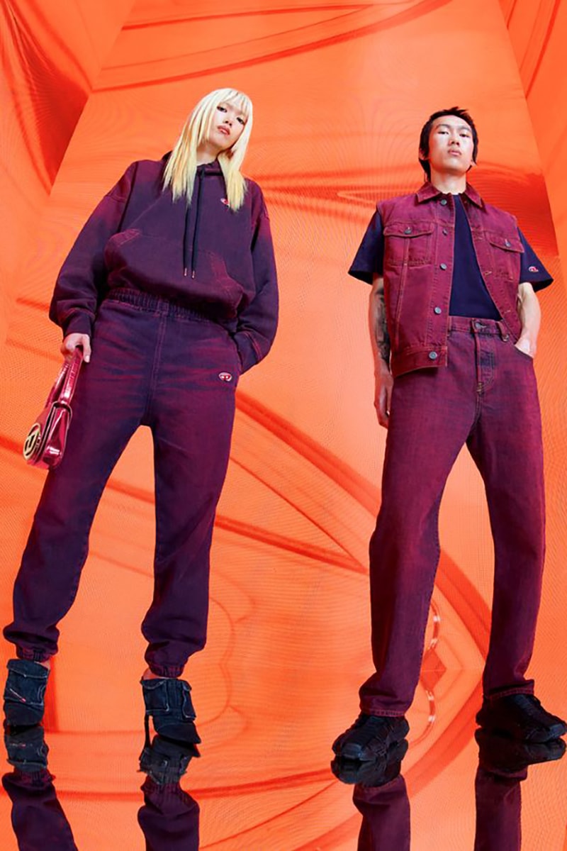 diesel lunar new year collection release denim trucker vests jackets shirt dresses