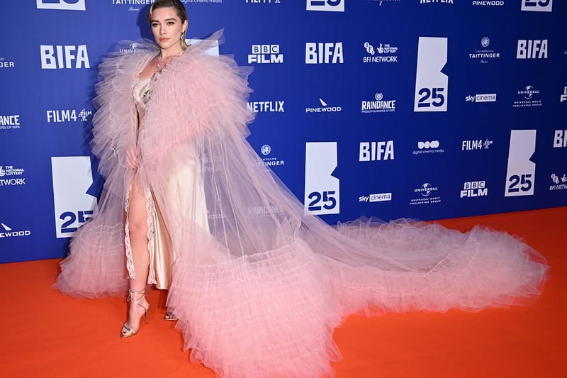 Florence Pugh Brings Barbiecore to BIFA With This Rodarte Dress