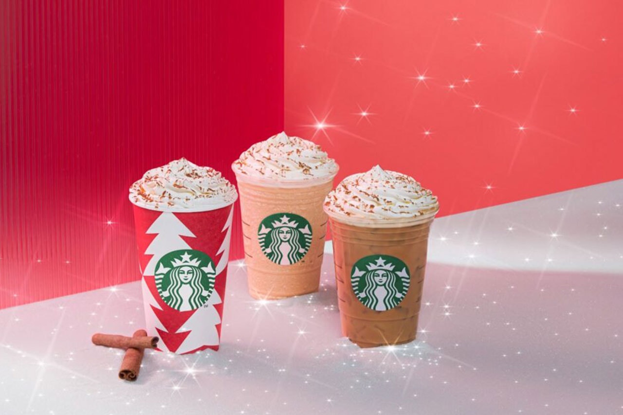 starbucks holiday christmas drinks coffee cream gingerbread