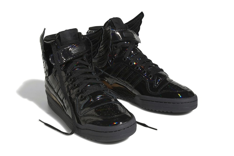 jeremy scott adidas forum wings high top sneaker black white opal