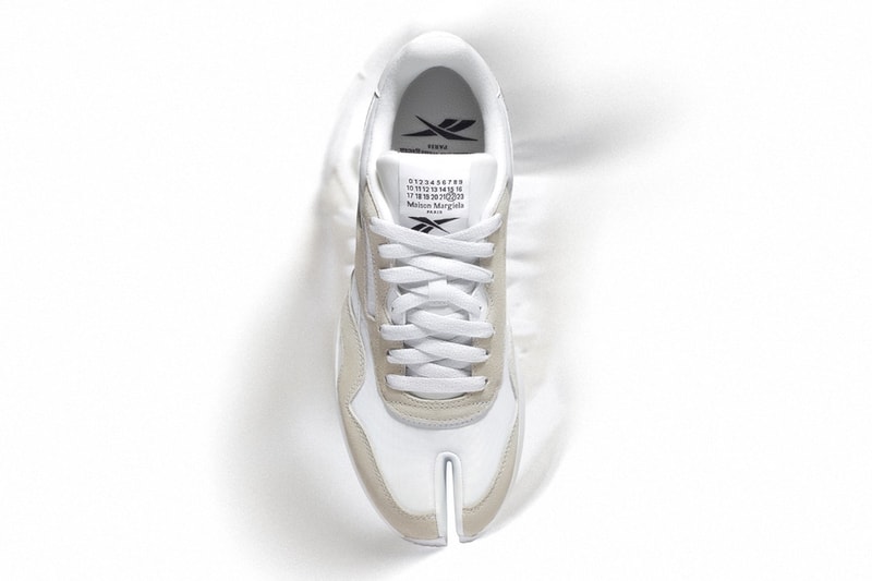 reebok maison margiela classic leather tabi nylon sneaker