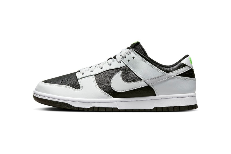 nike sneaker trainer dunk low reverse panda neon green