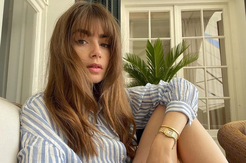 Lily Collins Channels Inner Pamela Anderson With Iconic Messy Updo