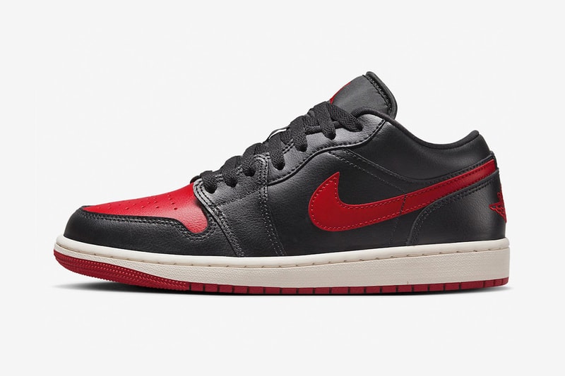 nike air jordan 1 low bred sail black gym red womens exclusive release info