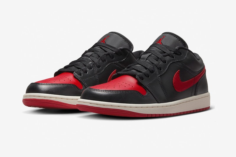 nike air jordan 1 low bred sail black gym red womens exclusive release info