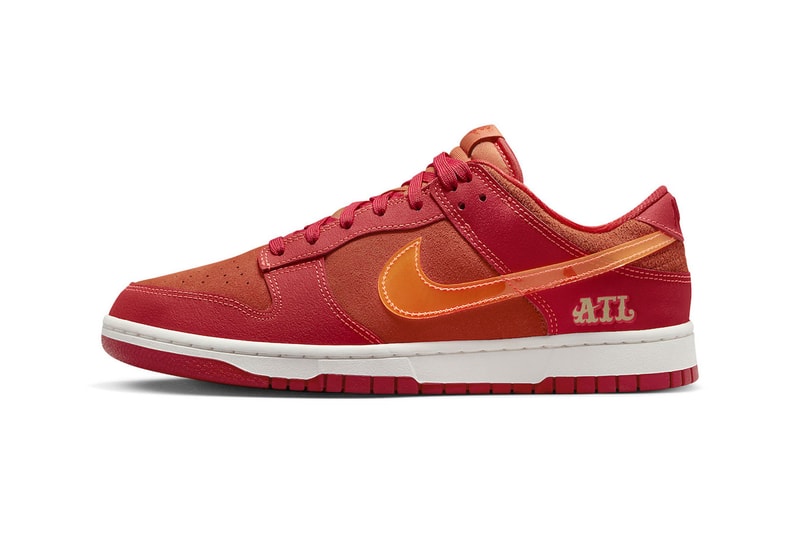 Nike Dunk Low ATL University Red Bright Crimson Orange Release Date Images