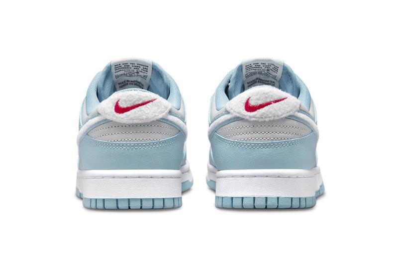 Nike Dunk Low Worn Blue Fleece Swooshes Images Release Info