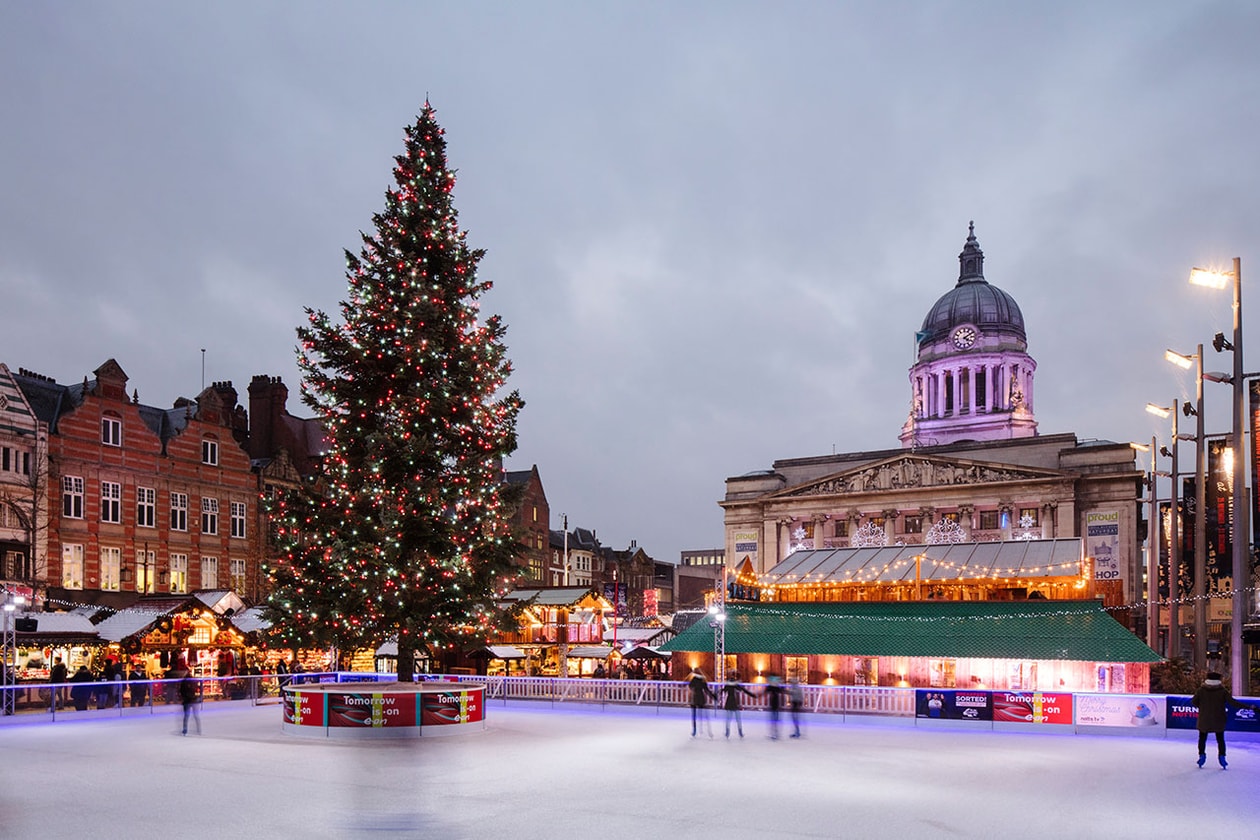 christmas market stalls hot chocolate toys gifts coffee wine