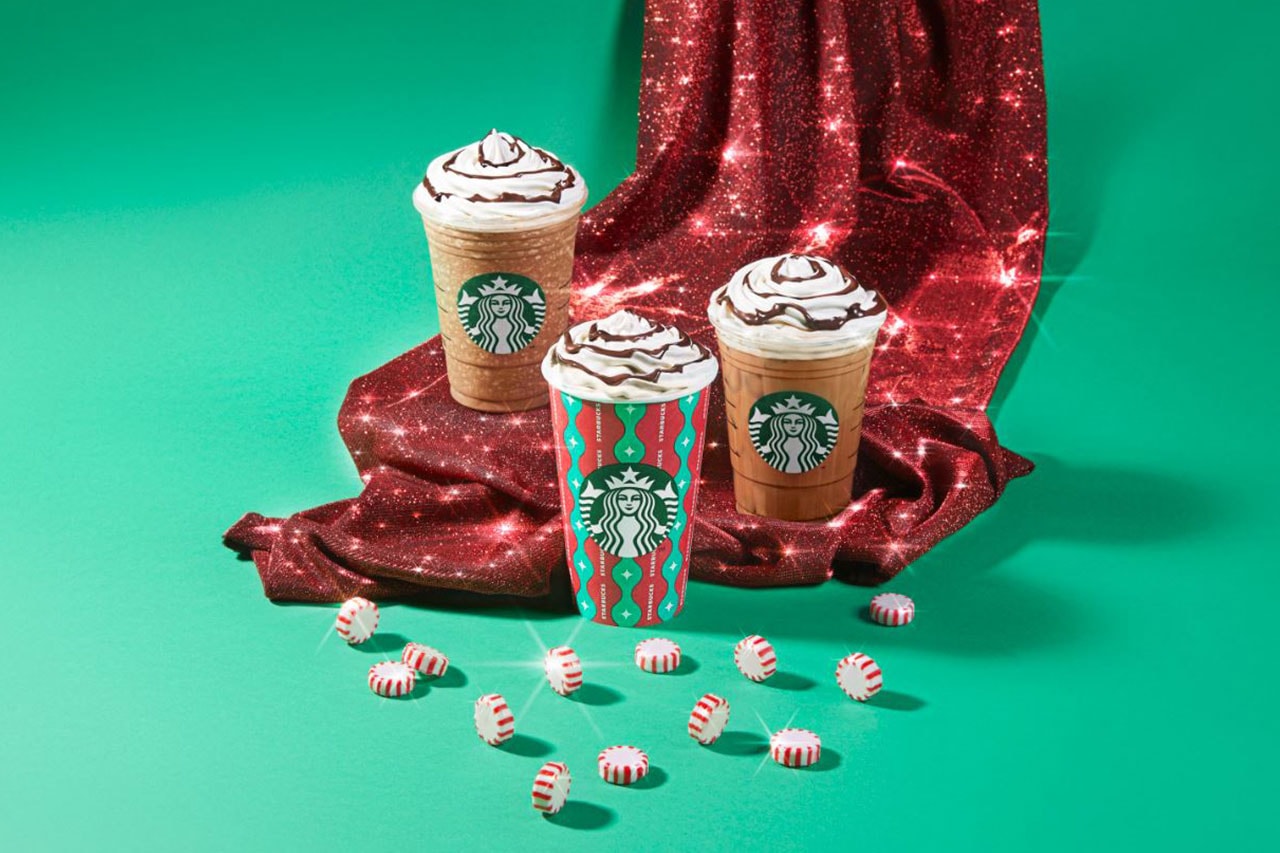 starbucks holiday christmas drinks coffee cream gingerbread