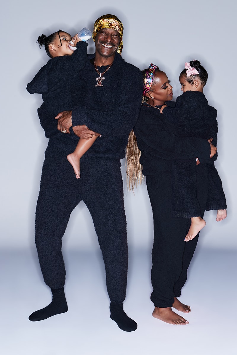 snoop dogg skims holiday campaign fleece pajamas teddy slippers socks