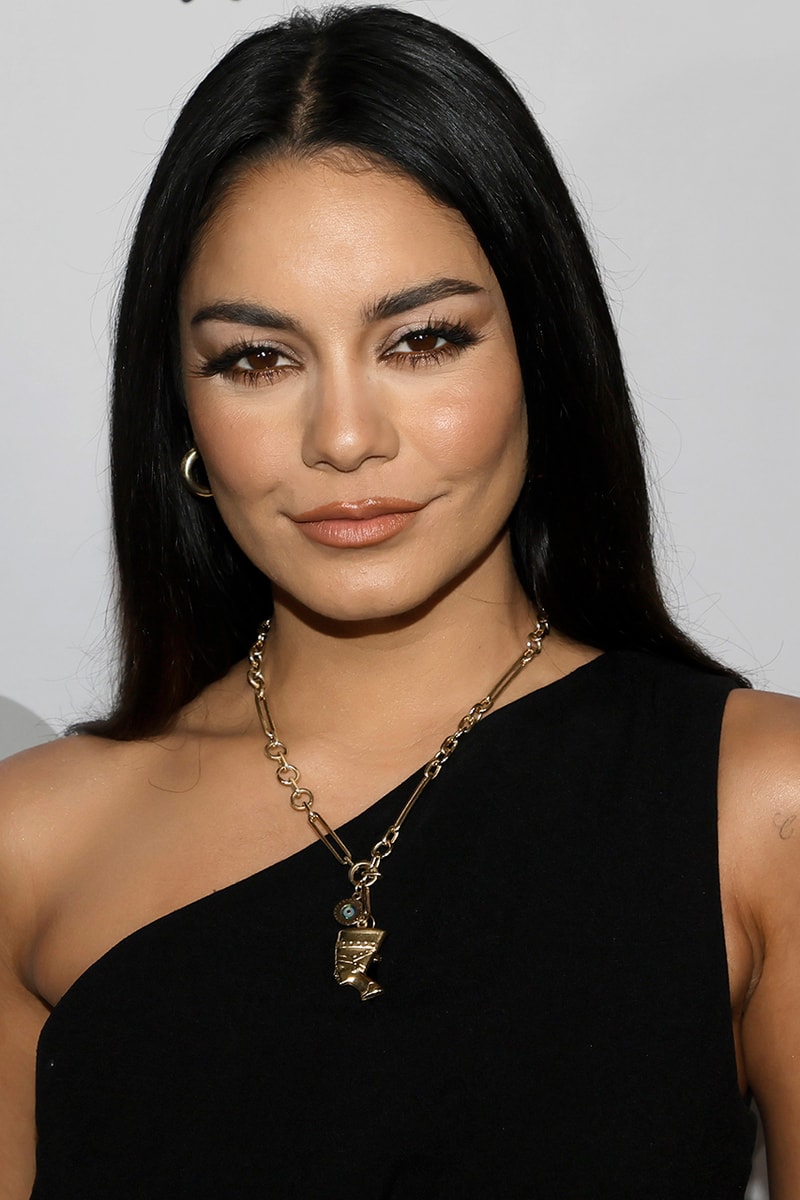 Vanessa Hudgens sculptured spiked updo hairstyle wednesday addams 