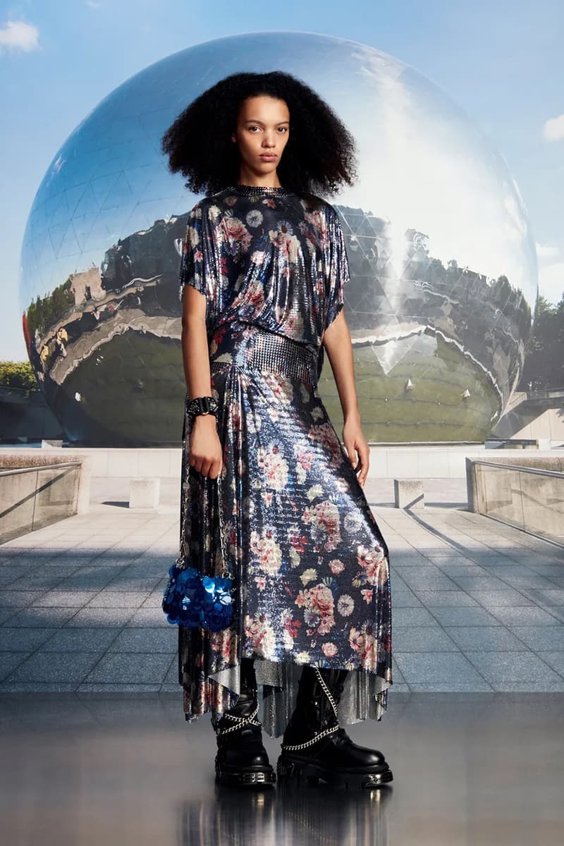 paco rabanne pre-fall 2023 collection lookbooks dresses boots footwear accessories skirts jeans handbags