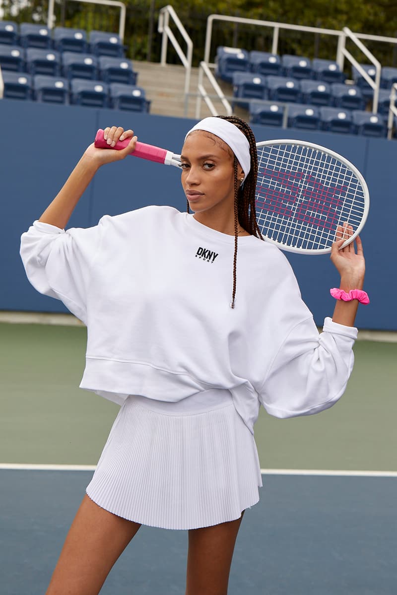 dkny tennis athleisure collection sweatpants crop tops dresses skirts sportswear
