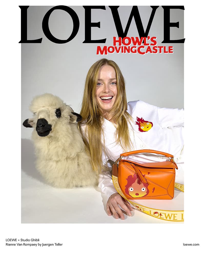 Loewe Howl's Moving Castle Studio Ghibli Collaboration Calcifer Puzzle Flamenco Bag Release Info