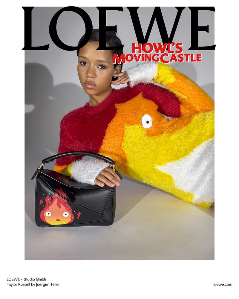 Loewe Howl's Moving Castle Studio Ghibli Collaboration Calcifer Puzzle Flamenco Bag Release Info