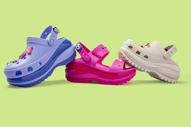 crocs clogs mega crush pink jibbitz future