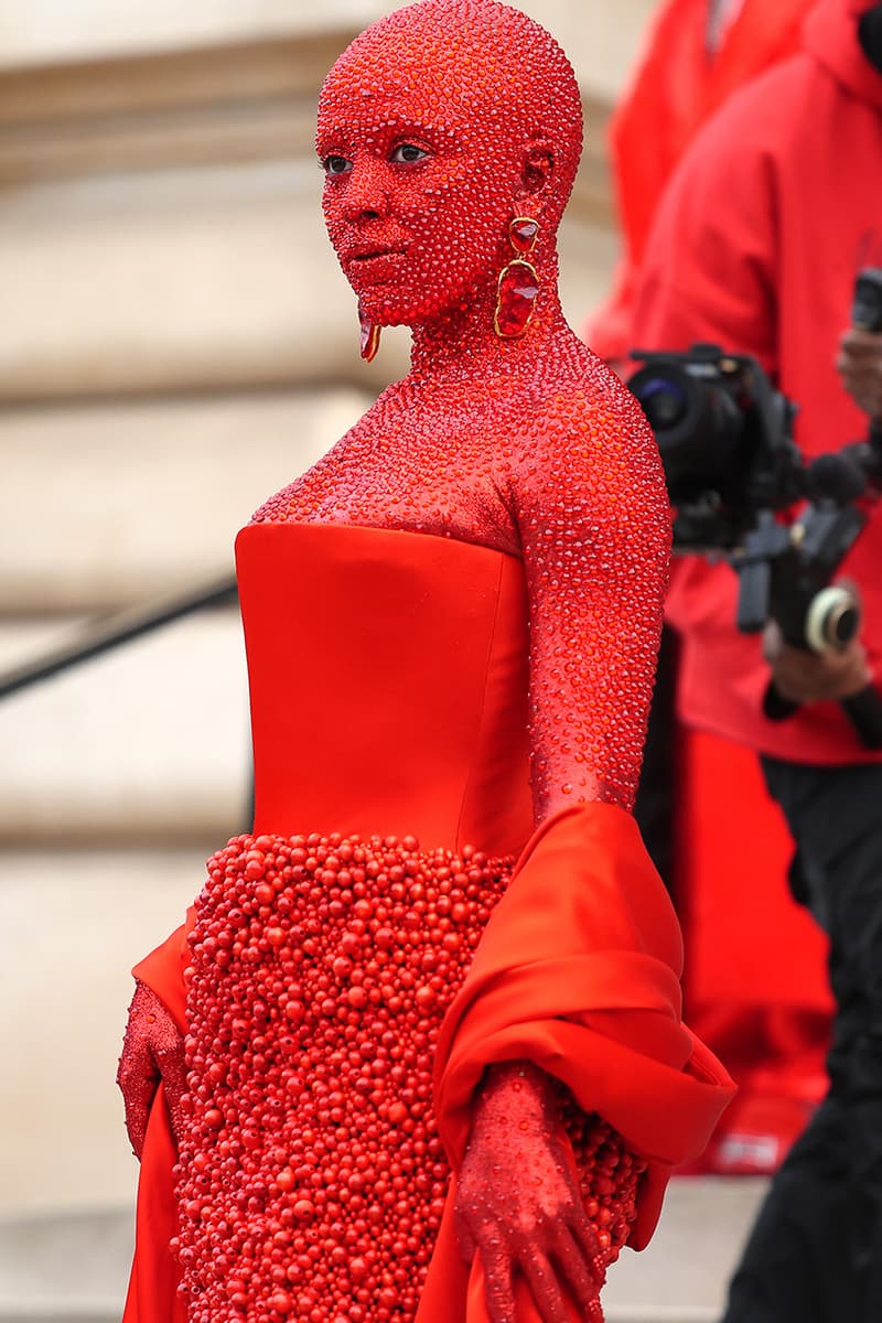 Doja Cat Schiaparelli Paris Couture Week Swarovski Crystals Pat Mcgrath 