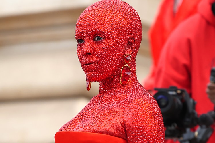 Doja Cat Kicked off Paris Couture Week Covered in Over 30,000 Blood Red Crystals