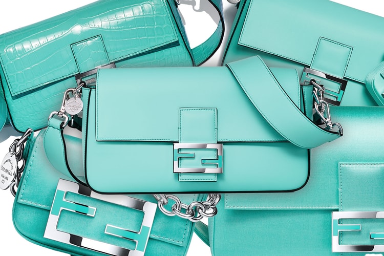 Fendi x Tiffany & Co. Craft Iconic Blue Baguette Handbags