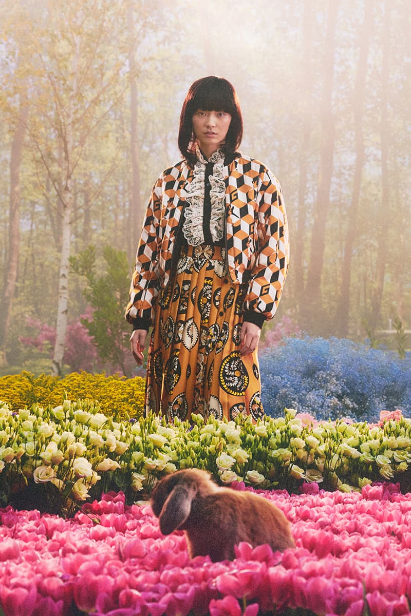 gucci year of the rabbit collection lunar new year handbags knitwear silk blouses skirts diana tote horsebit 1955 jewelry timepieces 