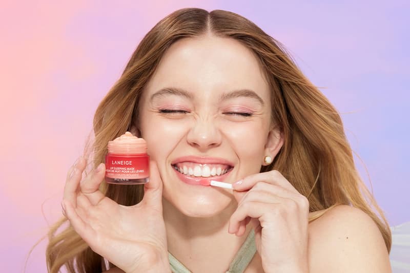 Laneige Sydney Sweeney Dreamy Skin Campaign Lip Water Sleeping Mask Images 
