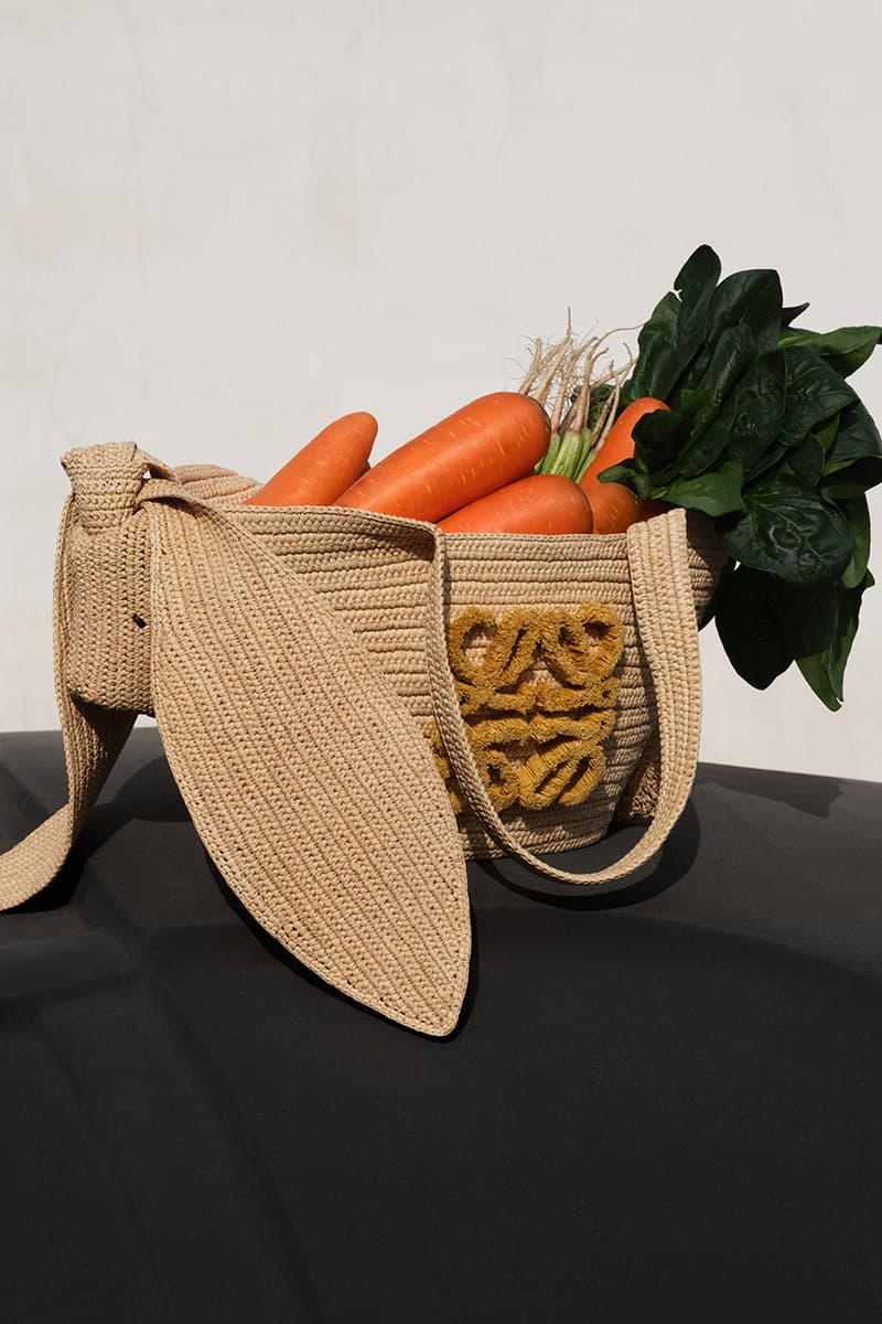 loewe year of the rabbit lunar new year handbags leather goods accessories t-shirts bunny bag hammock pocket 