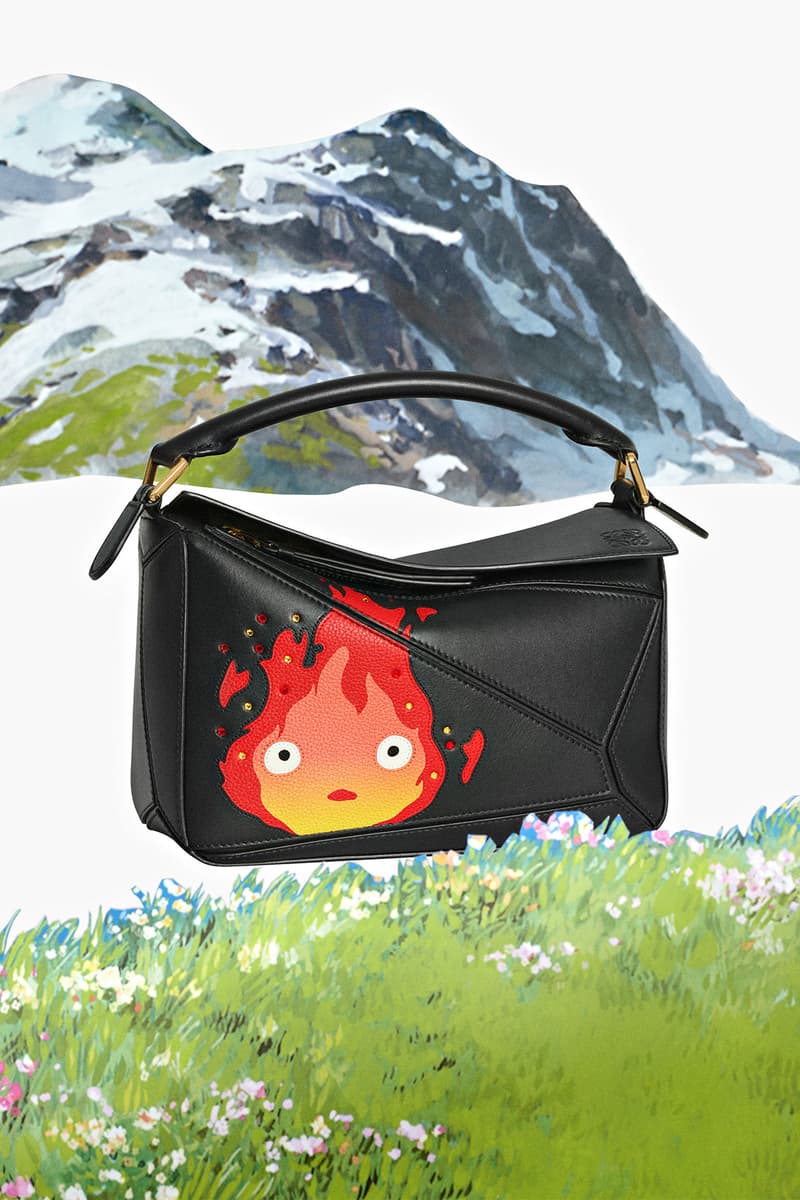 Loewe Howl's Moving Castle Studio Ghibli Collaboration Calcifer Puzzle Flamenco Bag Release Info