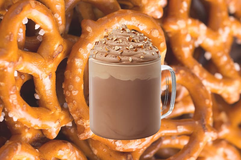 starbucks winter menu coffee salted pretzel hot chocolate caramelised macadamia oat latte