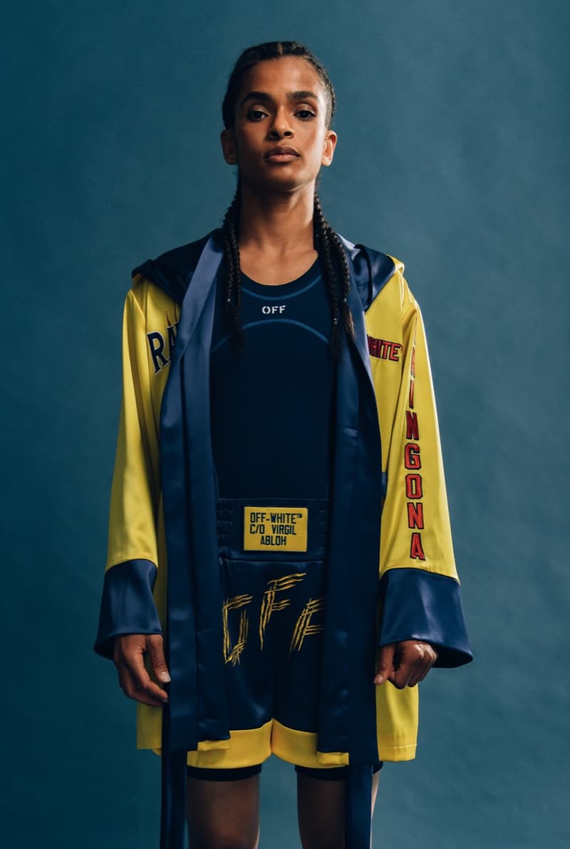 off white ramla ali boxing robe satin gloves