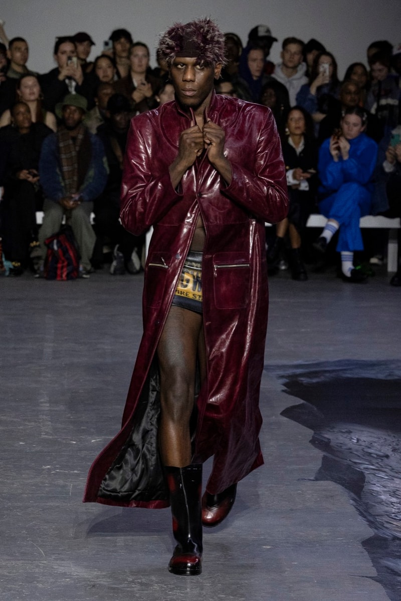 mowalola london fashion week runway hats lights baggy trousers