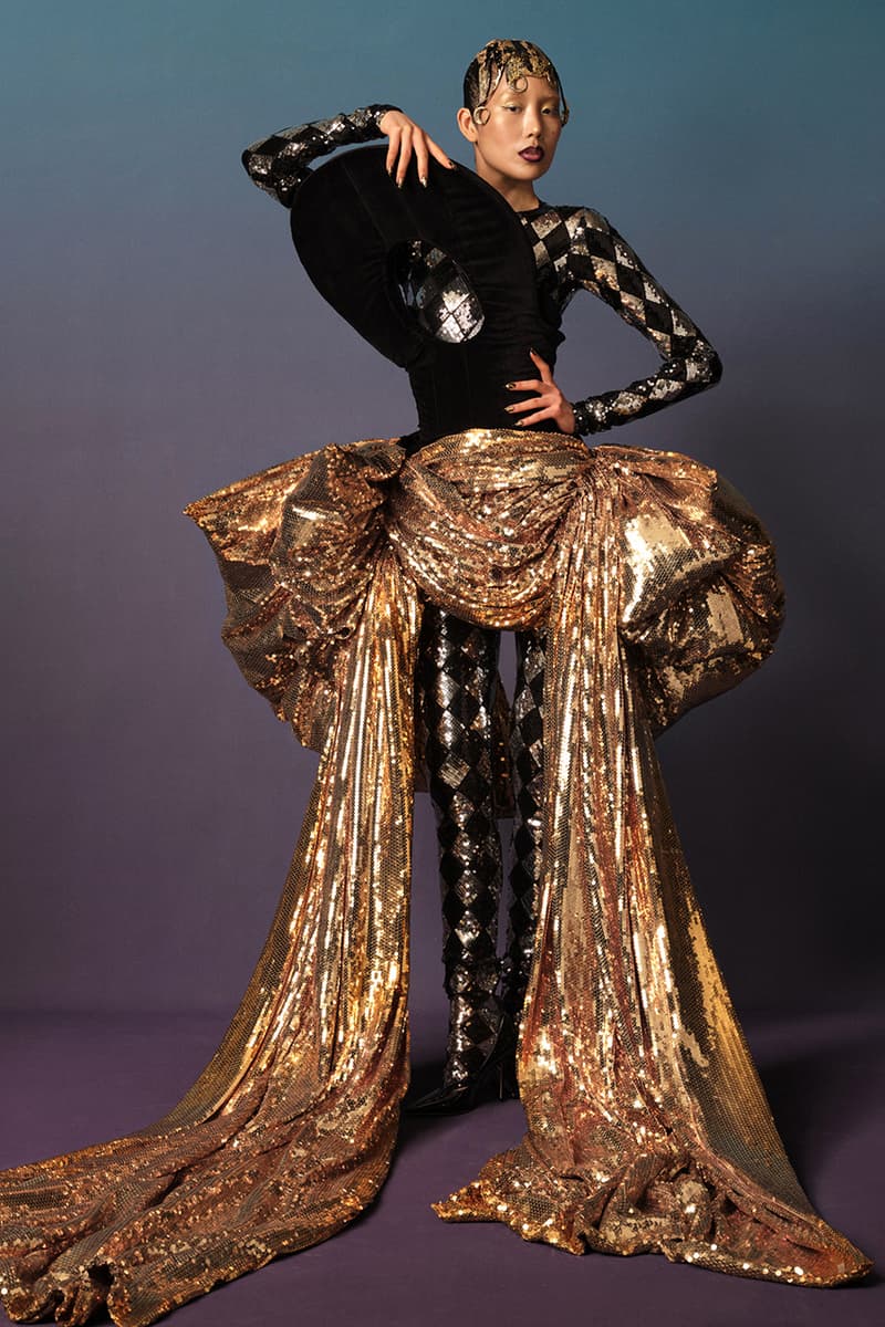 harris reed couture london fashion week dresses gowns