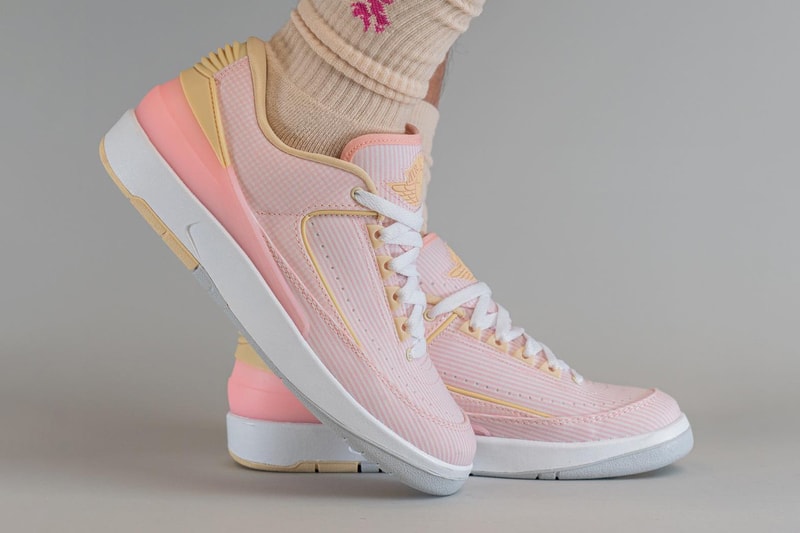 air jordan 2 atmosphere sneakers nike pink seersucker spring