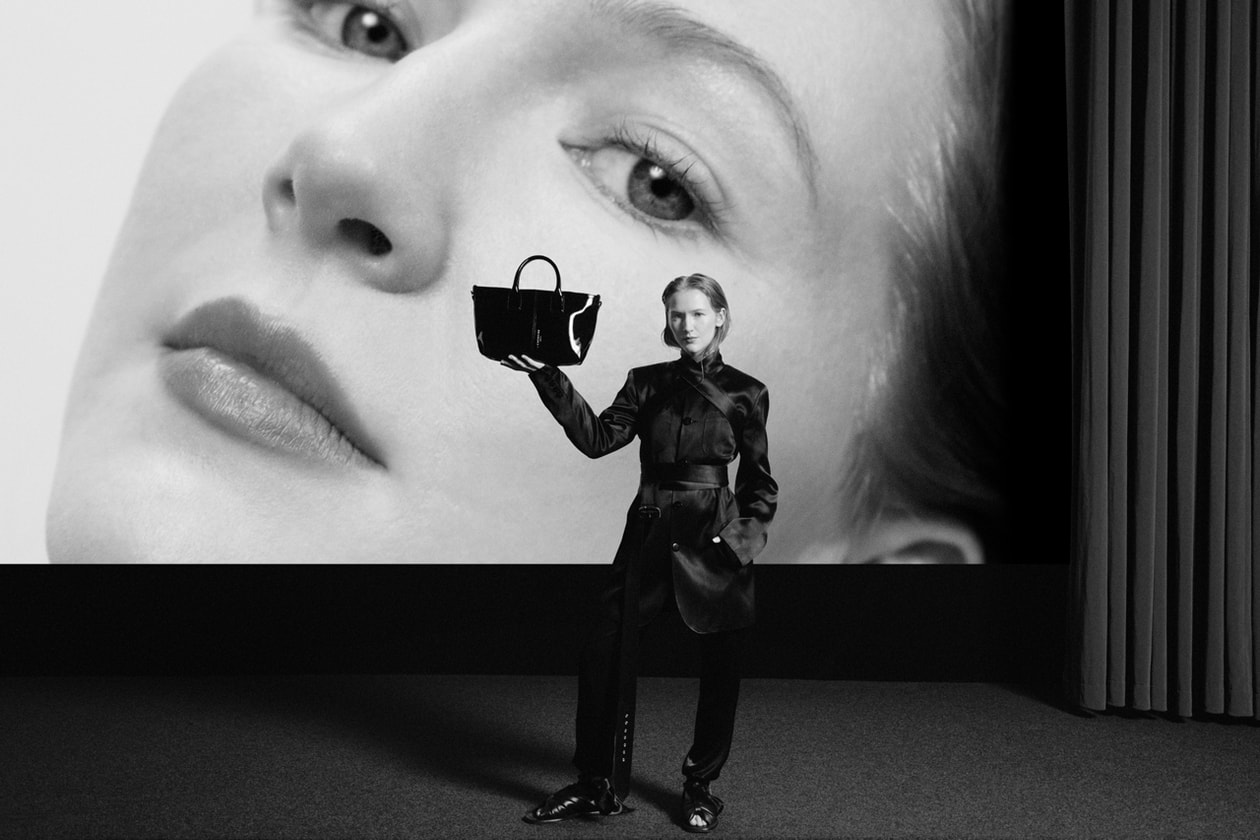 liebeskind berlin ss23 campaign cinema Gina Stiebitz Leo Altaras Larger than life handbags alma chelsea paper alessa 