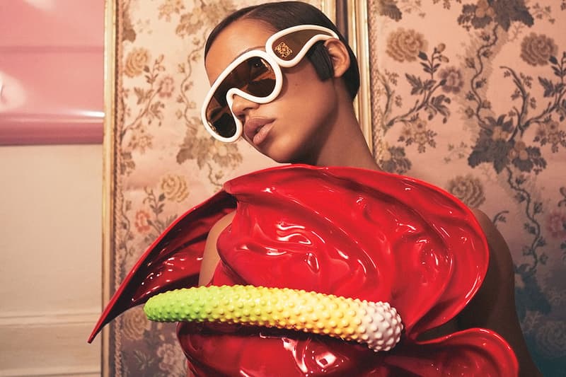 loewe spring summer women's campaign shoes bags flowers